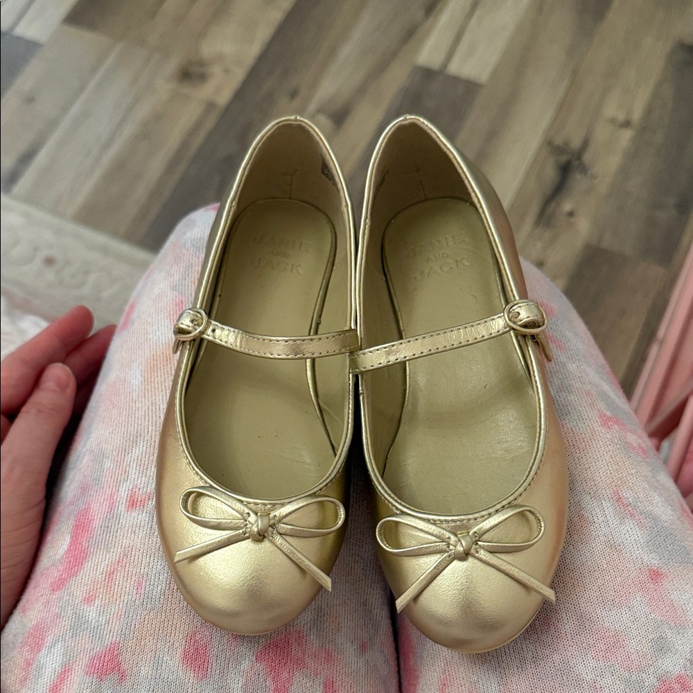 Janie and Jack Gold Mary Jane Kids Shoes